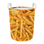 French Fries Print Round Laundry Basket