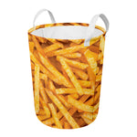 French Fries Print Round Laundry Basket