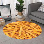 French Fries Print Round Rug