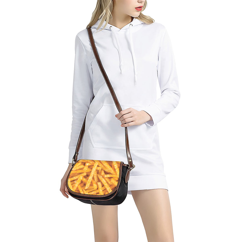 French Fries Print Saddle Bag