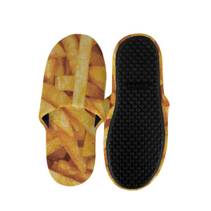 French Fries Print Slippers