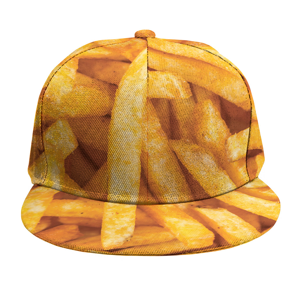 French Fries Print Snapback Cap