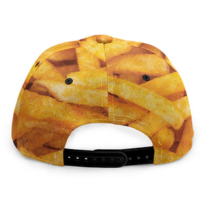 French Fries Print Snapback Cap