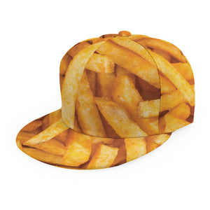 French Fries Print Snapback Cap