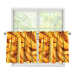 French Fries Print Tier Curtains