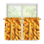 French Fries Print Tier Curtains