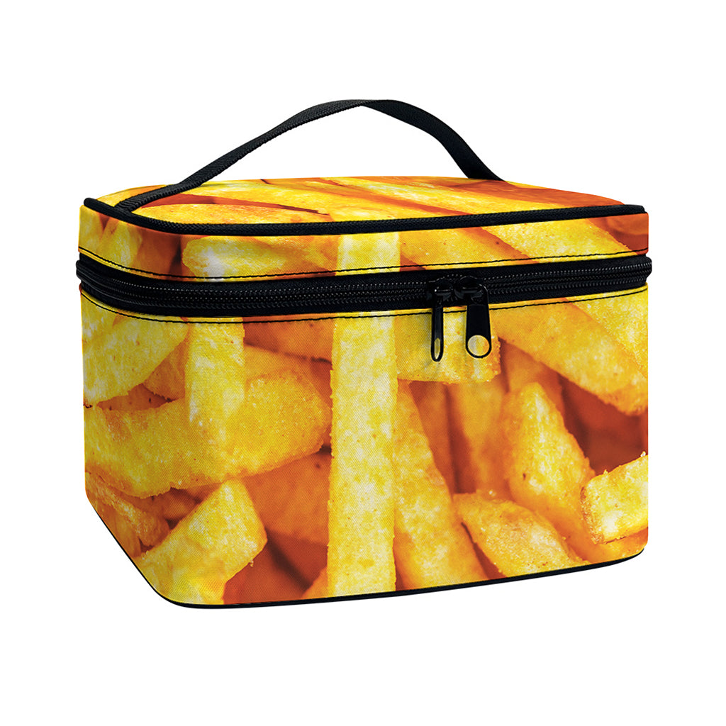 French Fries Print Travel Makeup Bag