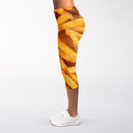 French Fries Print Women's Capri Leggings