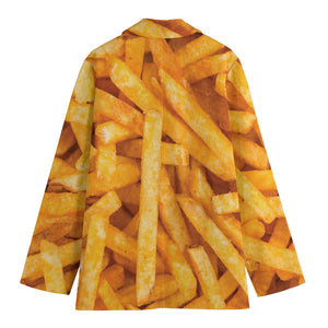 French Fries Print Women's Cotton Blazer