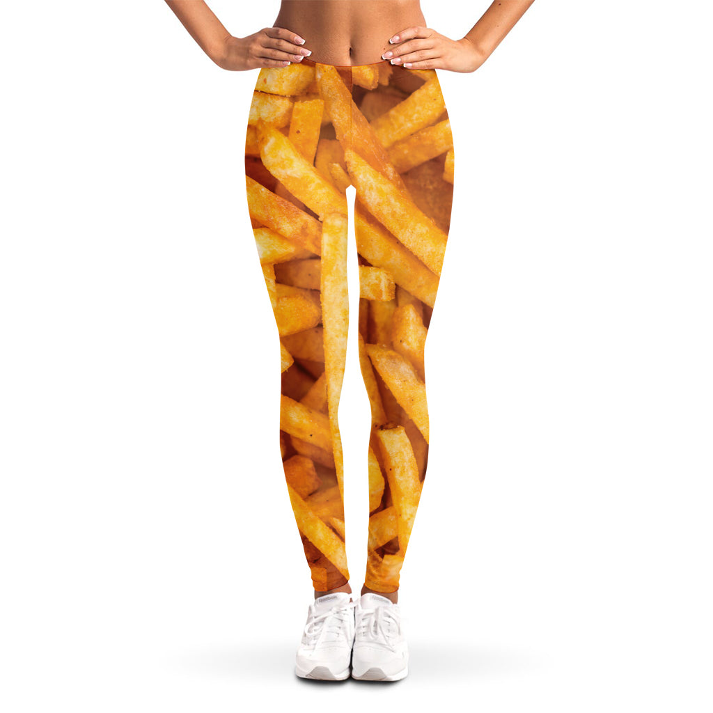 French Fries Print Women's Leggings