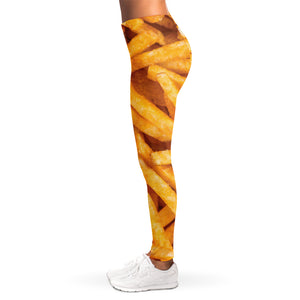 French Fries Print Women's Leggings