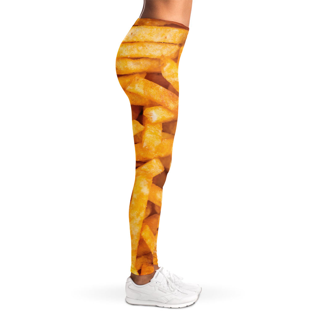 French Fries Print Women's Leggings