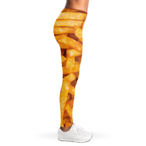 French Fries Print Women's Leggings