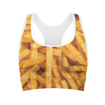 French Fries Print Women's Sports Bra