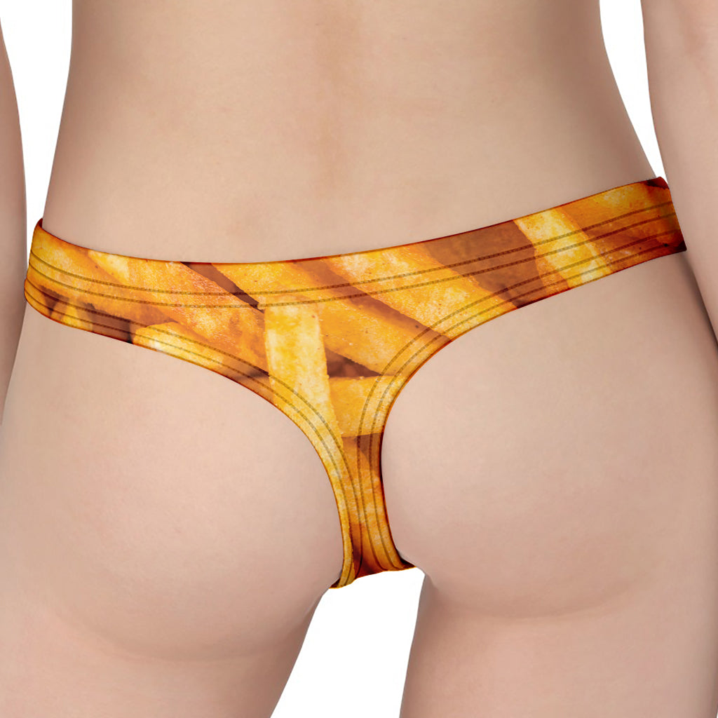 French Fries Print Women's Thong