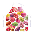 French Macaron Pattern Print Adjustable Apron