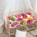 French Macaron Pattern Print Baby Crib Sheet