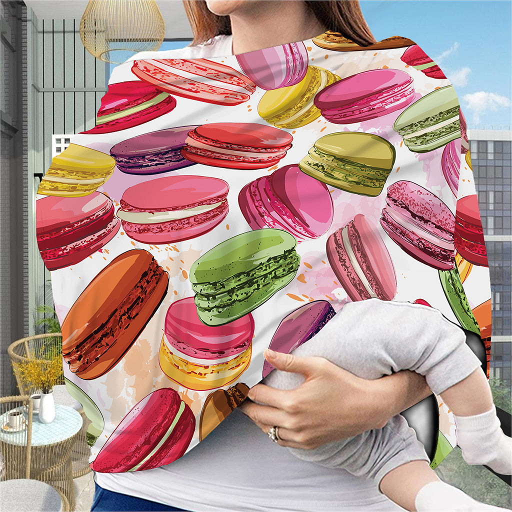 French Macaron Pattern Print Baby Seat Cover