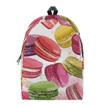 French Macaron Pattern Print Backpack