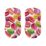 French Macaron Pattern Print Bar Stool Covers