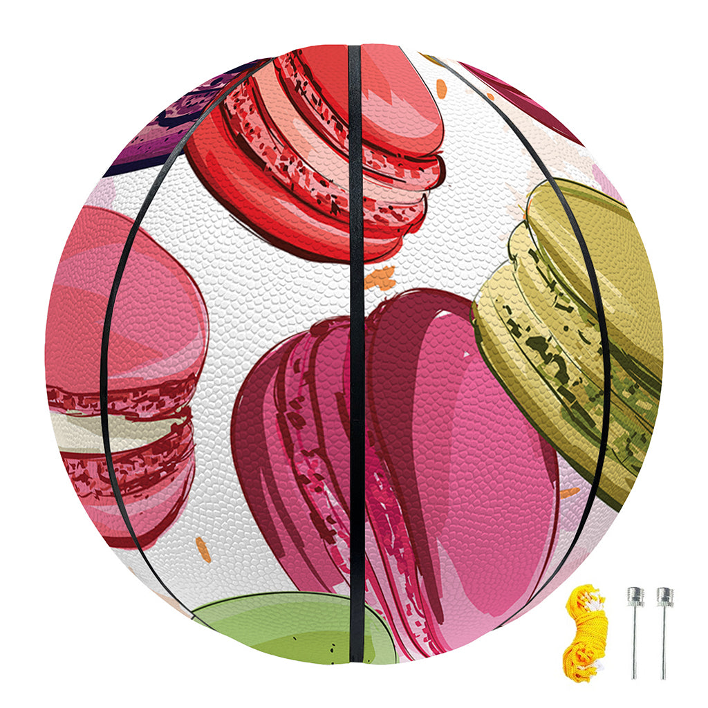 French Macaron Pattern Print Basketball