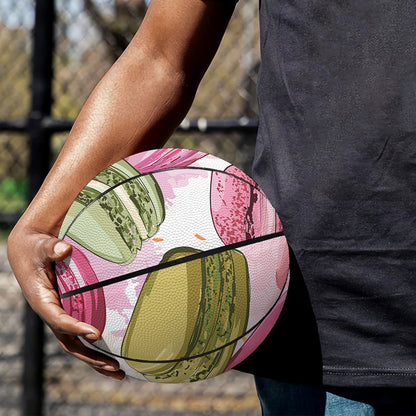 French Macaron Pattern Print Basketball