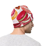 French Macaron Pattern Print Beanie