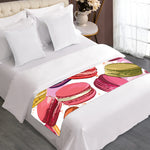 French Macaron Pattern Print Bed Runner