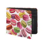 French Macaron Pattern Print Bifold Wallet
