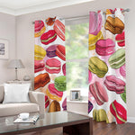 French Macaron Pattern Print Blackout Grommet Curtains