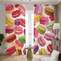 French Macaron Pattern Print Dimout Pencil Pleat Curtains