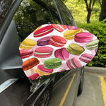 French Macaron Pattern Print Car Side Mirror Covers