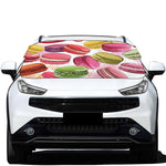 French Macaron Pattern Print Car Windshield Snow Cover
