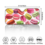French Macaron Pattern Print Car Windshield Sun Shade