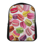 French Macaron Pattern Print Casual Backpack