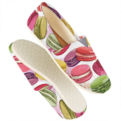 French Macaron Pattern Print Casual Shoes