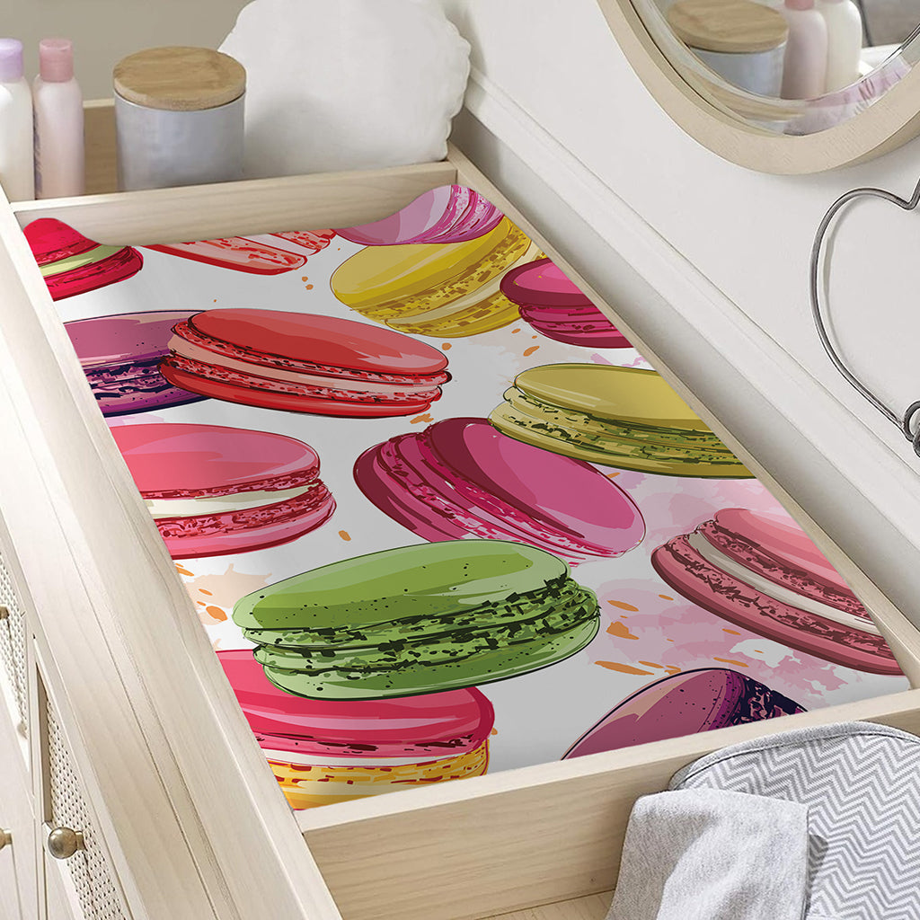 French Macaron Pattern Print Changing Pad Cover