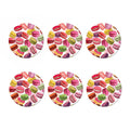 French Macaron Pattern Print Coaster Set