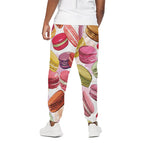 French Macaron Pattern Print Cotton Pants