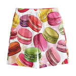 French Macaron Pattern Print Cotton Shorts