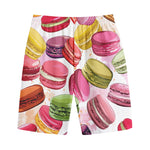 French Macaron Pattern Print Cotton Shorts