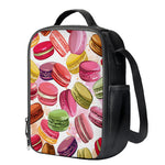 French Macaron Pattern Print Crossbody Lunch Bag