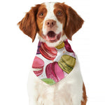 French Macaron Pattern Print Dog Bandana