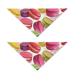 French Macaron Pattern Print Dog Bandana