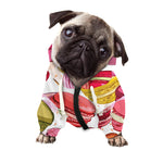 French Macaron Pattern Print Dog Zip Up Hoodie