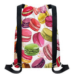 French Macaron Pattern Print Drawstring Backpack