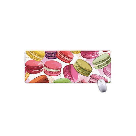 French Macaron Pattern Print Extended Mouse Pad