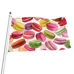 French Macaron Pattern Print Flag