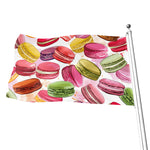 French Macaron Pattern Print Flag