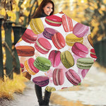 French Macaron Pattern Print Foldable Umbrella
